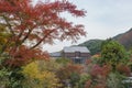 The beautiful Otowa-san Kiyomizu-dera under repairment with fall