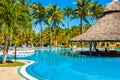 Beautiful outdoors pool at a hotel in Varadero Royalty Free Stock Photo