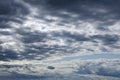 Beautiful overcast gray cloud and gray sky before raining Royalty Free Stock Photo