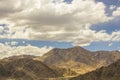 A beautiful overcast over the mountains desert