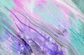 Beautiful overflowing watercolor swirls, ripples, strikes in bright and light blue, pink and purple colors. Litlle cute Splashes