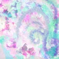 Beautiful overflowing watercolor swirls, ripples, waves, strikes and ribbons in bright and light blue, pink and purple colors.