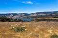 Wild flowers and scenic view Royalty Free Stock Photo