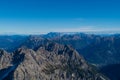 Beautiful overview over the summits of Allgau mountains