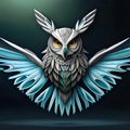 Beautiful owl illustration - ai generated image Royalty Free Stock Photo