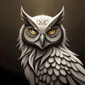 Beautiful owl illustration - ai generated image Royalty Free Stock Photo