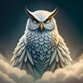 Beautiful owl illustration - ai generated image Royalty Free Stock Photo