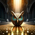 Beautiful owl illustration - ai generated image Royalty Free Stock Photo