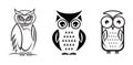 Beautiful owl set on background as a symbol - abstract Royalty Free Stock Photo