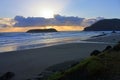 Pacific Sunset at Port Orford Beach along the Oregon Coast, USA Royalty Free Stock Photo