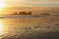 Dramatic Stormy Sunset at South Chesterman Beach, Tofino, Vancouver Island, British Columbia, Canada Royalty Free Stock Photo