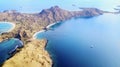 Beautiful Padar island scenery with aquamarine water