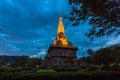 Beautiful pagoda in Chalong temple Phuket Thailand. Royalty Free Stock Photo