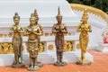 Beautiful pagoda of Thepnimit temple on high peak of Patong