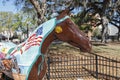 A beautiful painted horse sculpture in Ocala, Florida. This horse is titled 