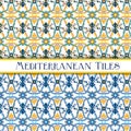 Beautiful painted mediterranean traditional tiles