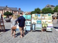 Beautiful painted pictures on street sale , Lithuania