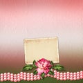 Beautiful painted rose on abstract background for congratulation Royalty Free Stock Photo