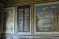 A beautiful painting on the walls in an old antique villa