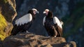 Beautiful pair of Andean condor Royalty Free Stock Photo