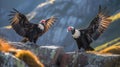 Beautiful pair of Andean condor Royalty Free Stock Photo