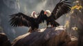 Beautiful pair of Andean condor Royalty Free Stock Photo