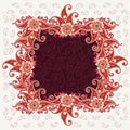 Beautiful paisley ornament. Ethnic style. Russian, indian, turkish, damask motifs. Lovely tablecloth or pillowcase