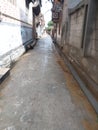 Beautiful Pakistan`s village street in sunlight