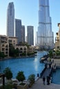 Dubai, United Arab Emirates (UAE), December 2022: The beautiful Palace Downtown hotel by Burj Khalifa Lake