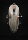 Beautiful pale woman with white hair Royalty Free Stock Photo