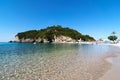 Beautiful Paleokastritsa beach on Corfu