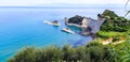 Cape Drastis with nearby islands Royalty Free Stock Photo