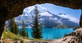 Beautiful panorama of the Oeschinensee Lake