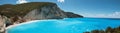 Beautiful panoram of Porto Katsiki beach coast on Lefkada island, Greece. Royalty Free Stock Photo