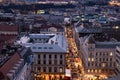 Budapest aerial view by night Royalty Free Stock Photo