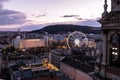 Budapest aerial view by night