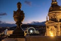 Budapest aerial view by night Royalty Free Stock Photo