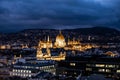 Budapest Parliament view by night Royalty Free Stock Photo