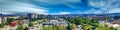 Beautiful panorama of Belgrade with moving clouds