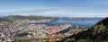 Panorama of Bergen from Floyen in Norway