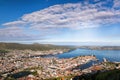 Panorama of Bergen from Floyen in Norway