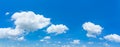 Panorama blue sky and clouds with daylight natural background Royalty Free Stock Photo