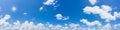 Panorama blue sky and clouds with daylight natural background Royalty Free Stock Photo