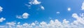 Panorama blue sky and clouds with daylight natural background Royalty Free Stock Photo