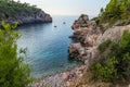 Beautiful panorama at the Cala Deia on Mallorca, Baleares, Spain Royalty Free Stock Photo