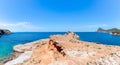 Beautiful panorama of cape Punta Galera. Ibiza, Balearic Islands, Spain Royalty Free Stock Photo