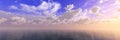 Beautiful panorama of clouds, Royalty Free Stock Photo
