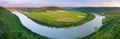 Beautiful panorama of the Dniester river canyon. Ukraine, Europe Royalty Free Stock Photo