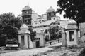 Beautiful panorama of front look of monsoon palace. The most peaceful and cilledout place.