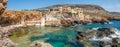 Beautiful panorama of Ghar Lapsi in Southern Malta, diving place Royalty Free Stock Photo